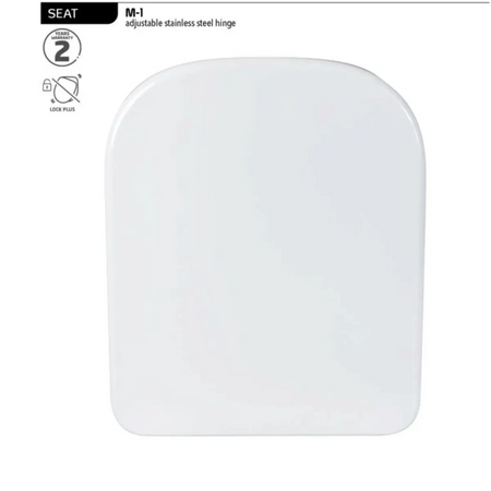 Toilet seat with inox hinges