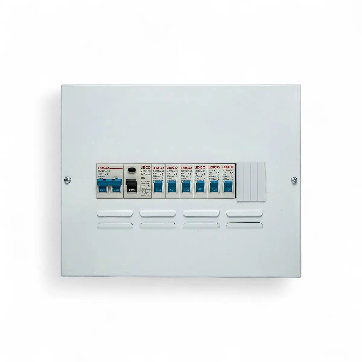 Lesco 12 Way Db Surface Steel Prepop Distribution Board