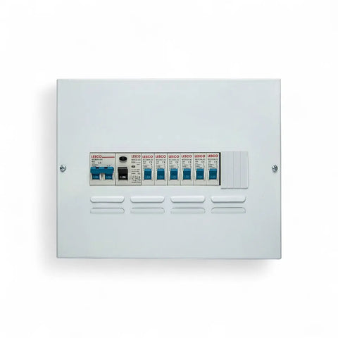 Lesco 12 Way Db Surface Steel Prepop Distribution Board