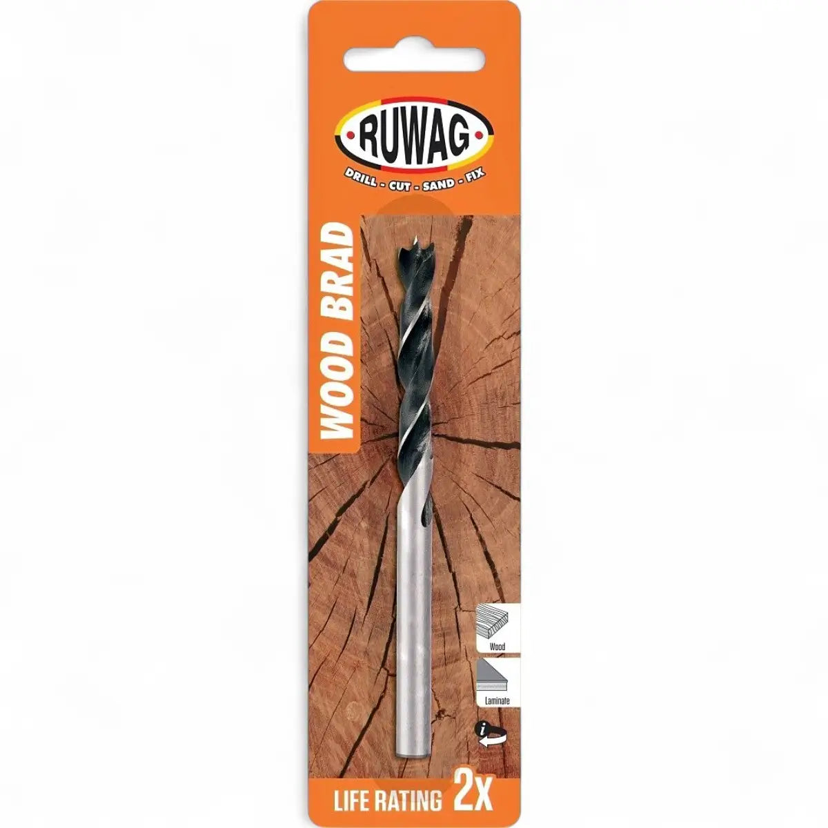 Brad Point Wood Drill Bit (Carded)