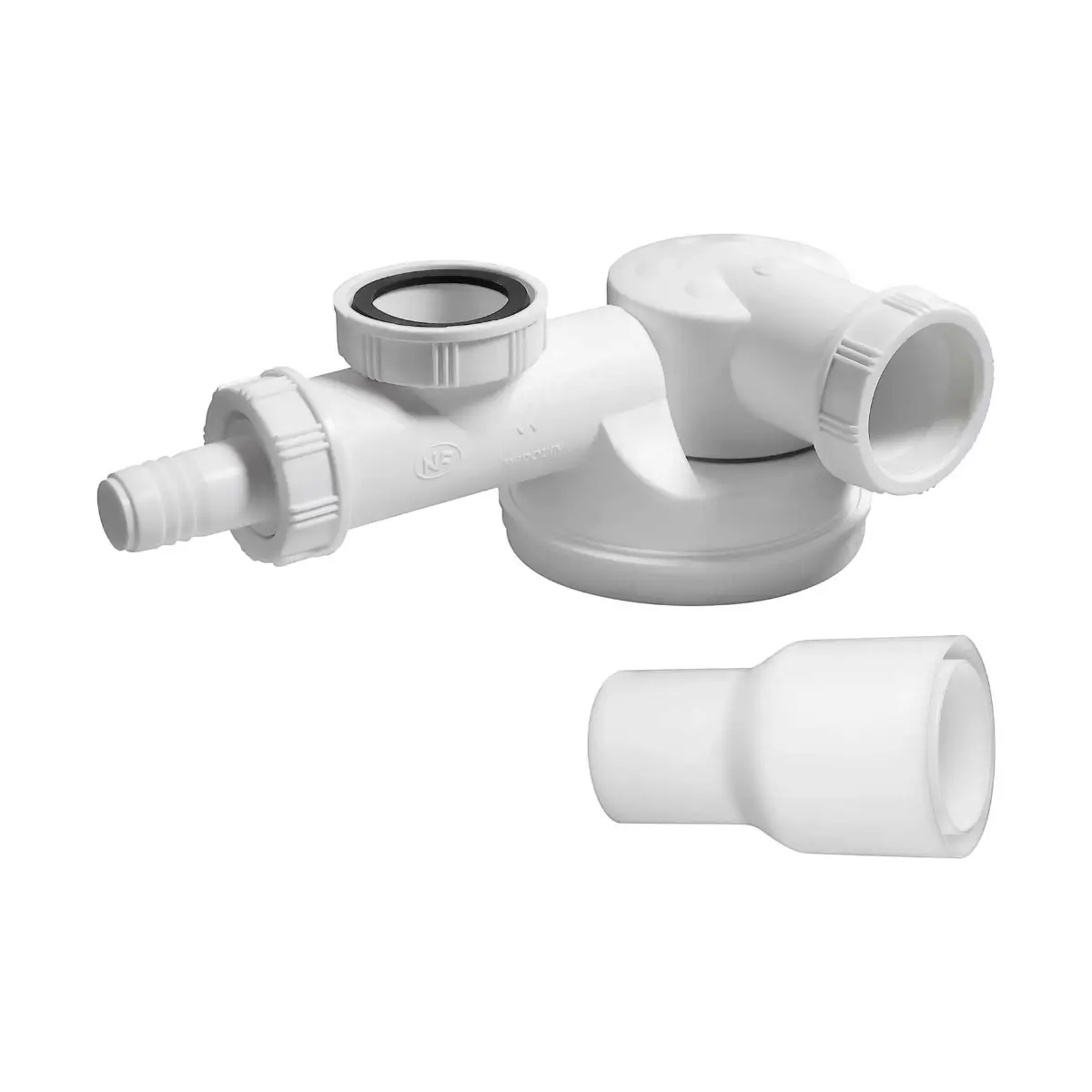 Single sink trap with washer outlet