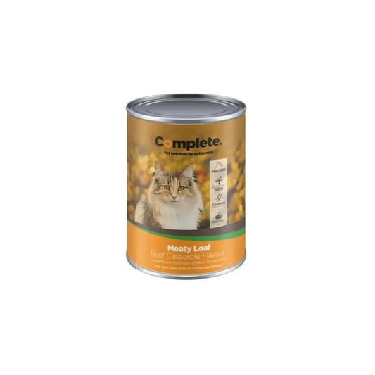 COMPLETE Cat Food Tin Beef Casserole 385g