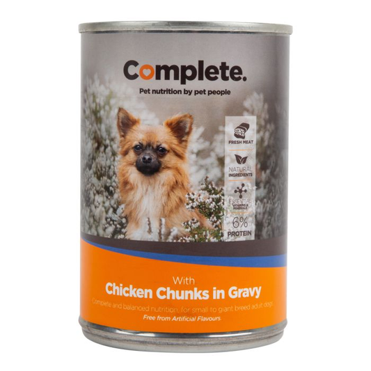 COMPLETE Dog Tin Food Chicken Chunks 385g