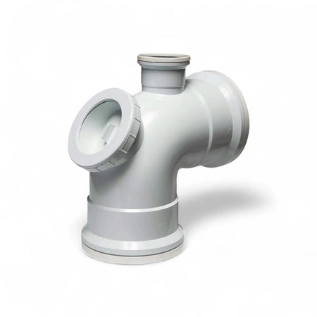 110mm X 90-Degree Soil/Vent Horn Bend With Inspection Eye