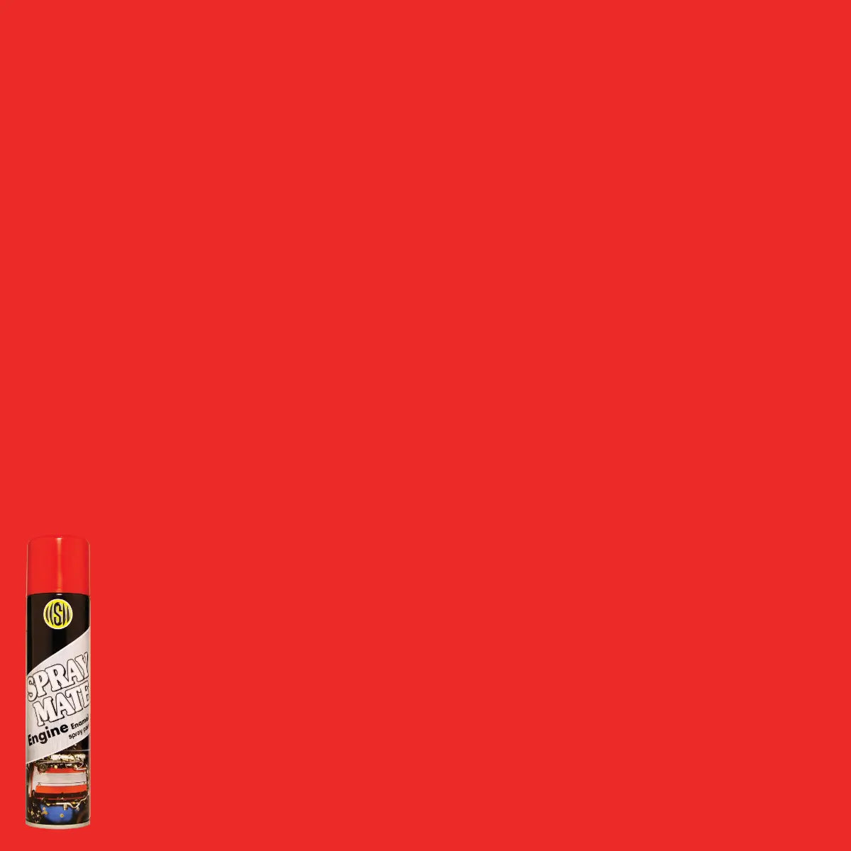 Red engine enamel spray paint