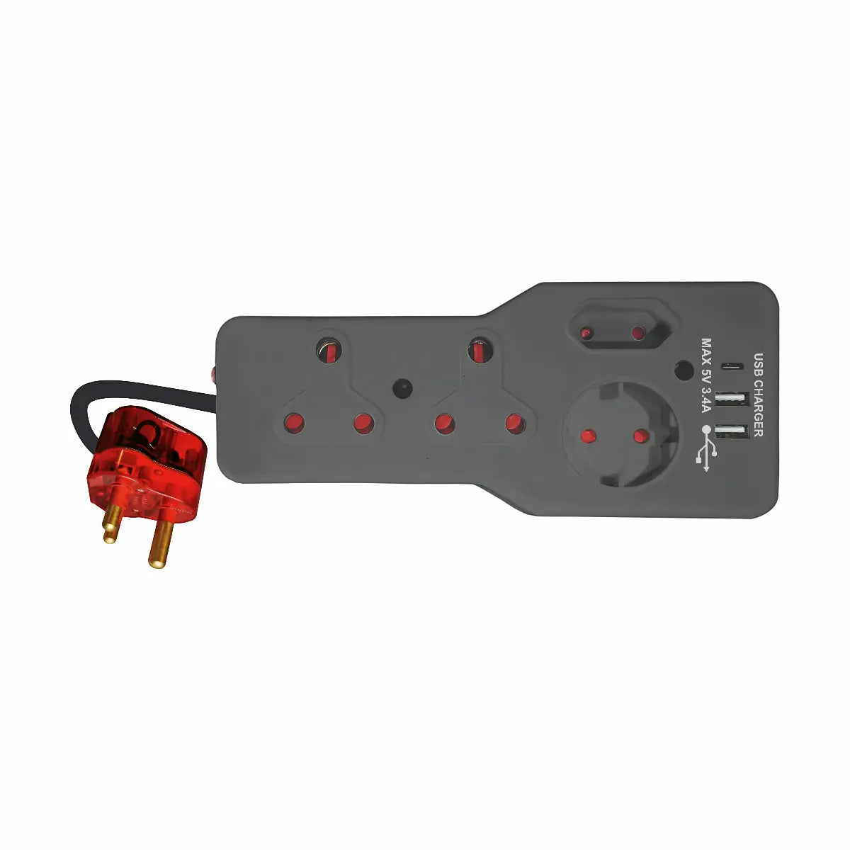 4 way surge USB multiplug