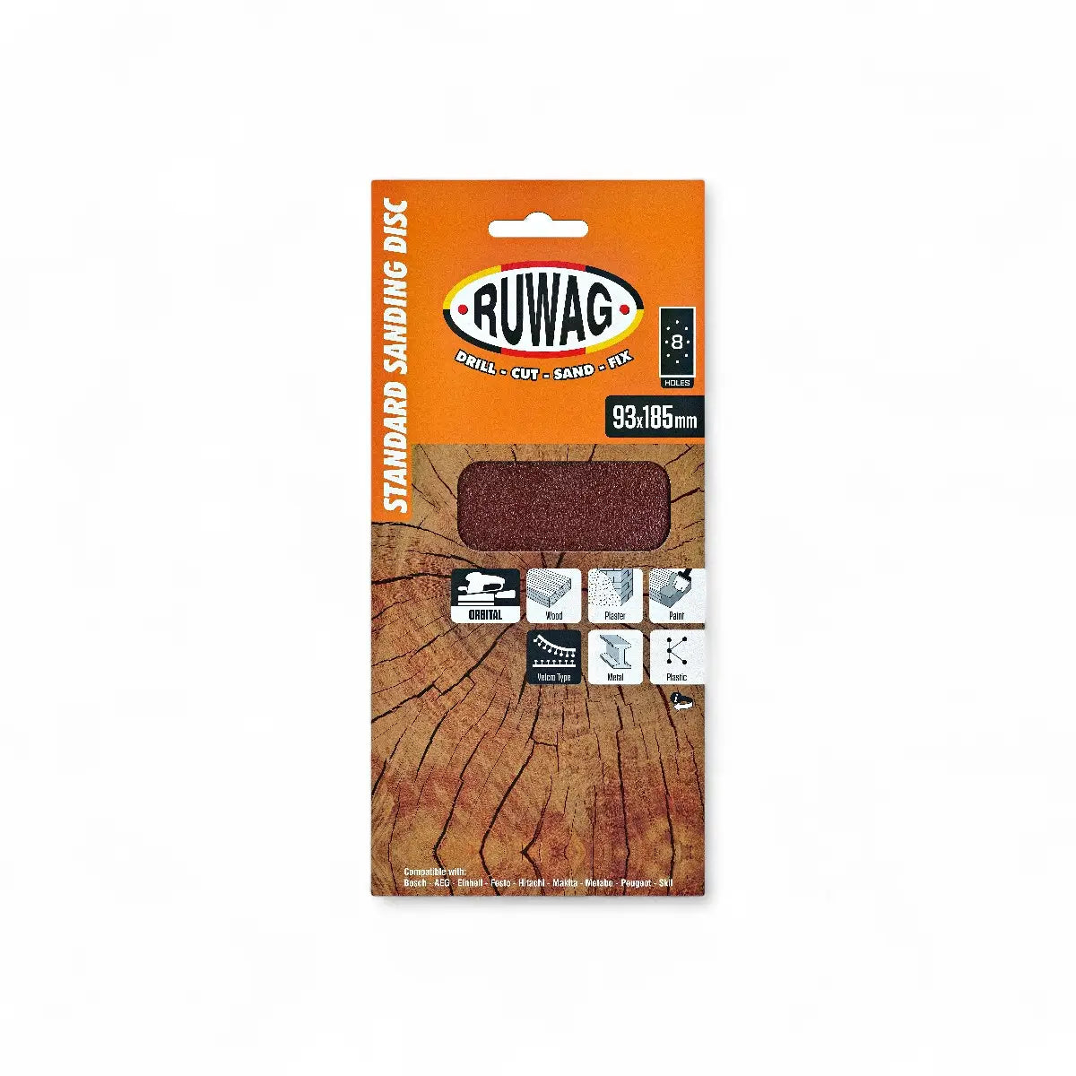Orbital Velcro Sanding Sheet 93 x 185mm
