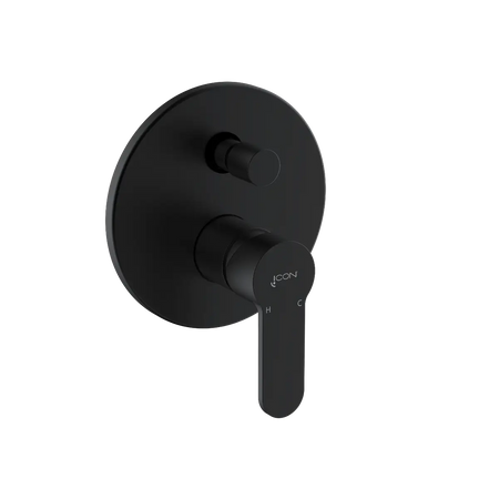 Black concealed shower mixer