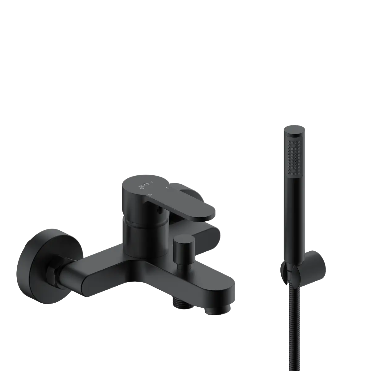 Black shower bath mixer