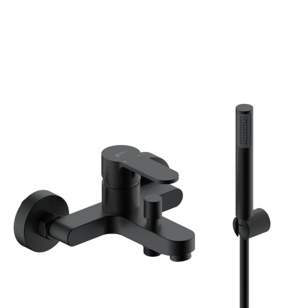 Black shower bath mixer
