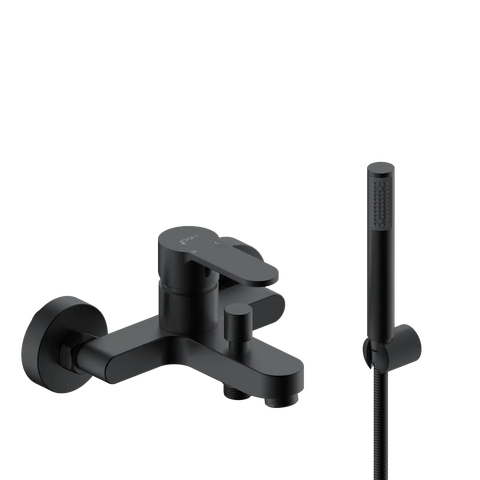 Black shower bath mixer