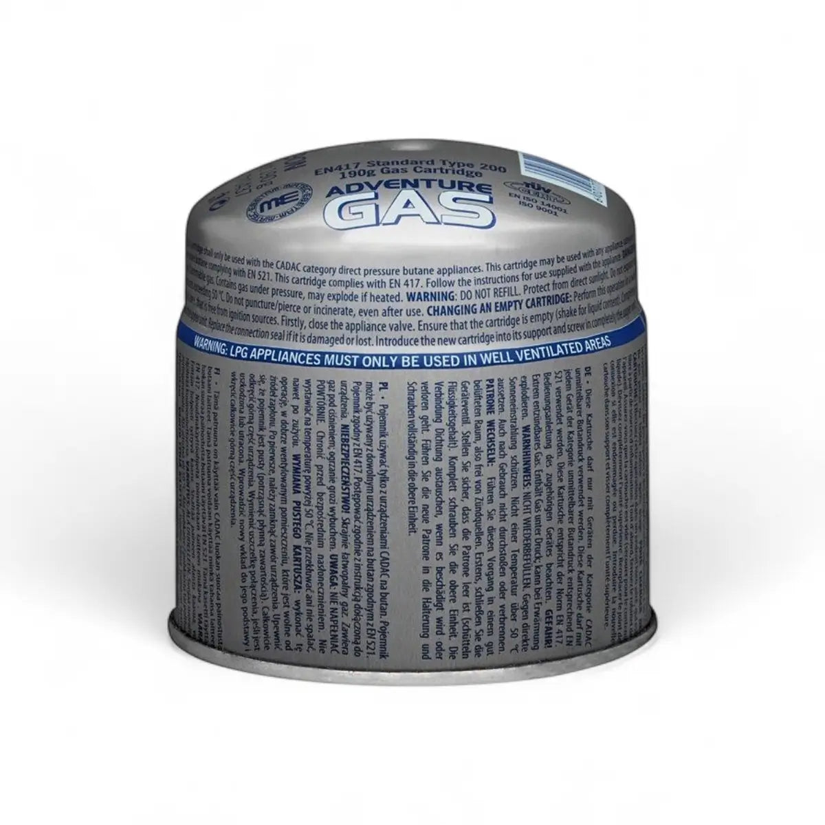 Cadac Piercable Gas Cartridge - 190G