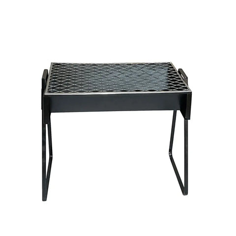totai braai stand with black metal frame and diamond mesh cooking grate
