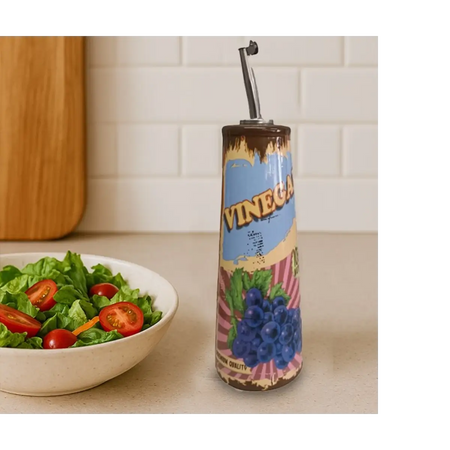 Ceramic vinegar dispenser bottle