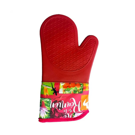 Heat resistant silicone glove