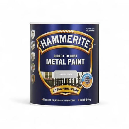 Hammerite Dtr Sb Smooth Silver 1L Paint