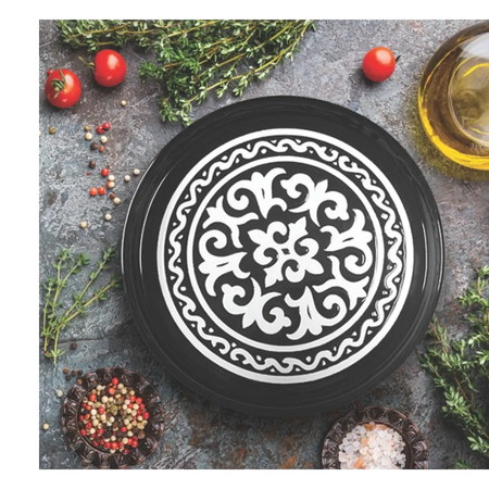 Stackable flat dinner plate