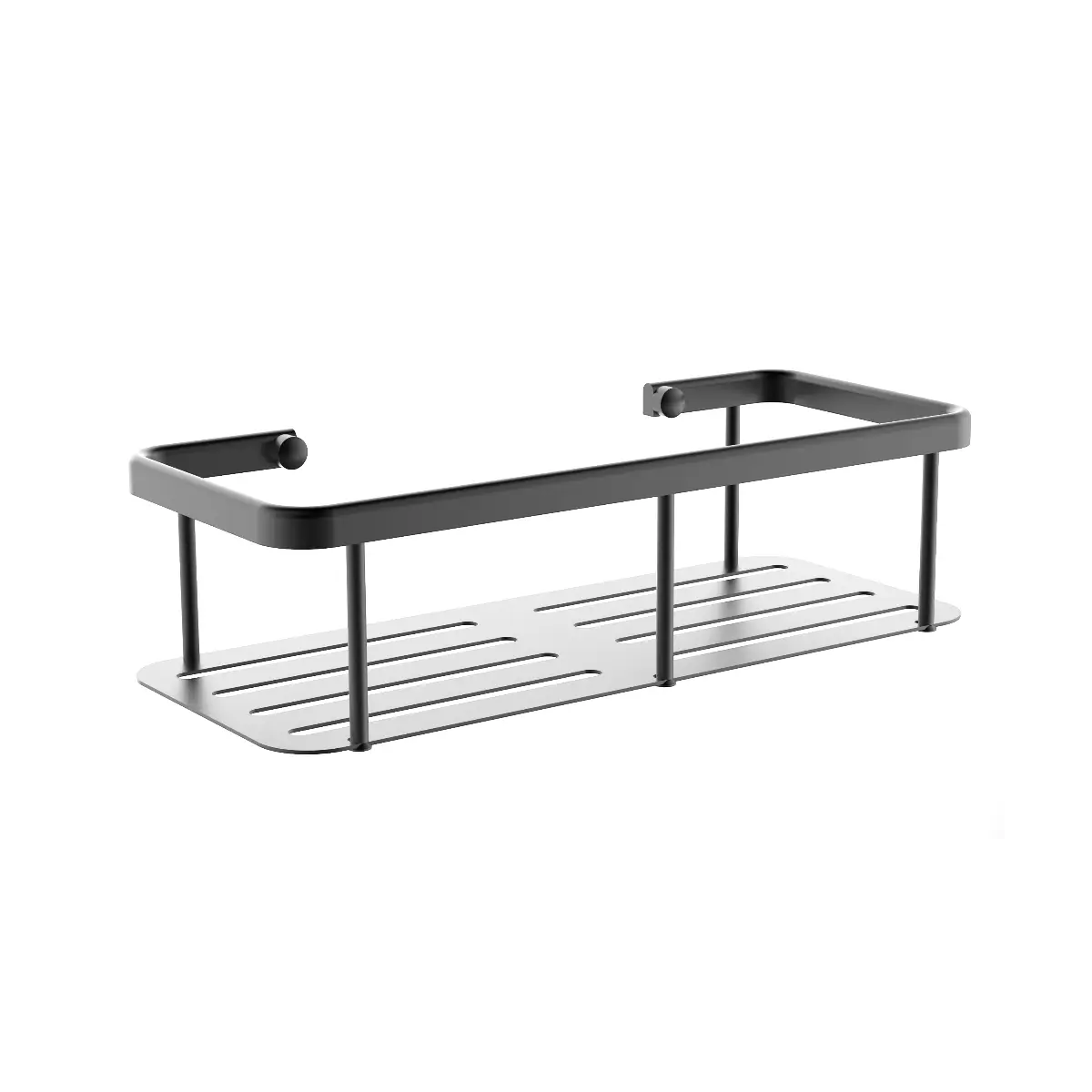 Black square shower shelf