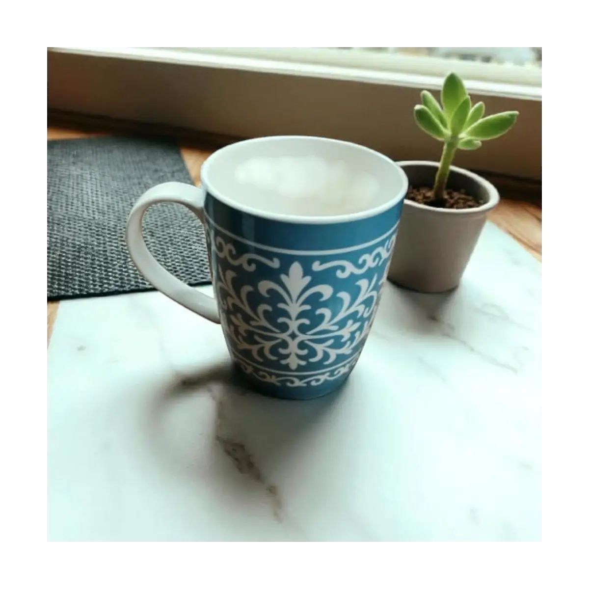 Patterned ceramic mug