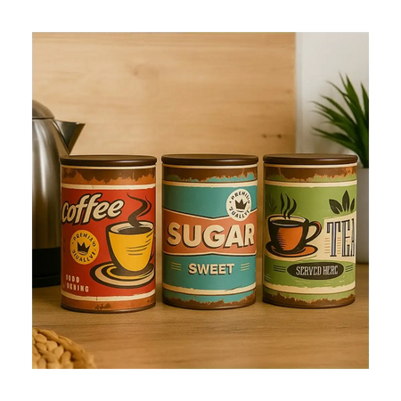 Ceramic kitchen canister set