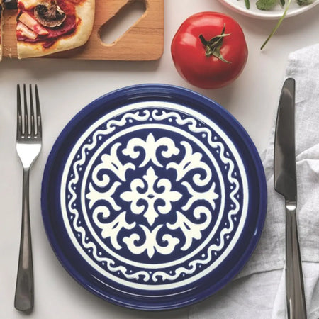 Stackable flat dinner plate