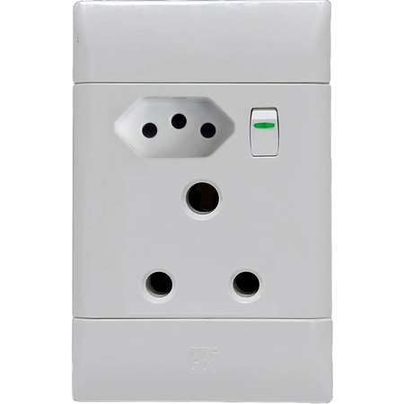 White euro socket outlet