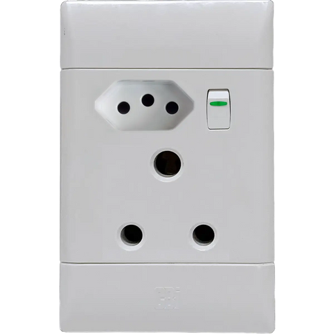White euro socket outlet