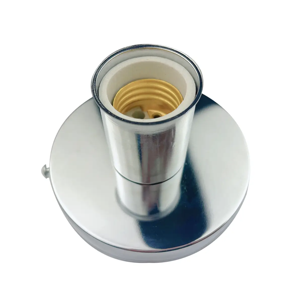 Silver E27 lamp holder