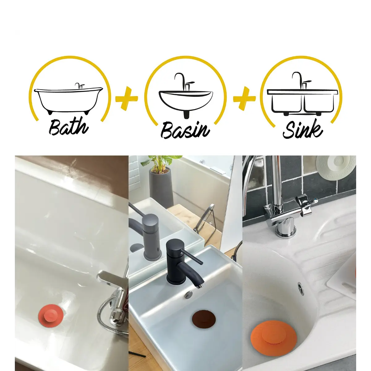Red universal basin plug