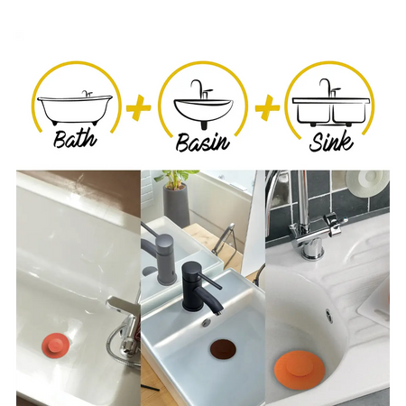 Red universal basin plug