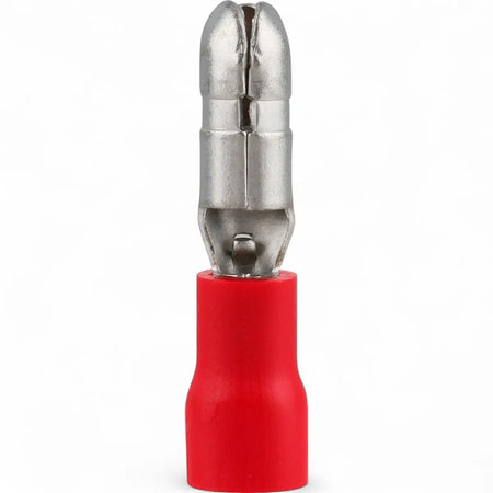 Pre-Insulated Male Bullet Terminal - Red 4mm (8-Pack)