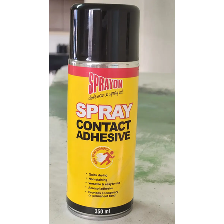 Spray contact adhesive can