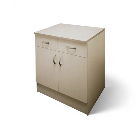Modular Standard 800mm Base Cabinet - 2 Drawer 2 Door White