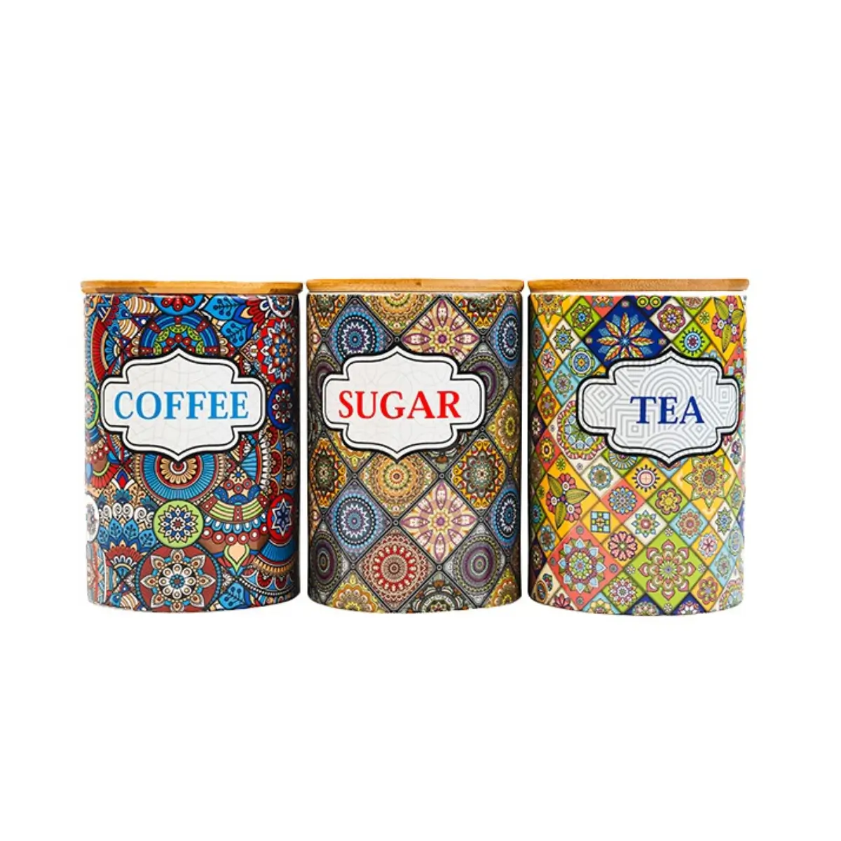 Ceramic kitchen canister set