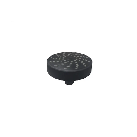Round black shower head