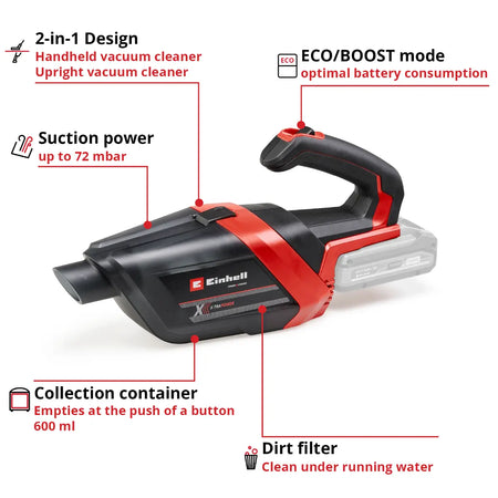 Cordless handheld vacuum cleaner