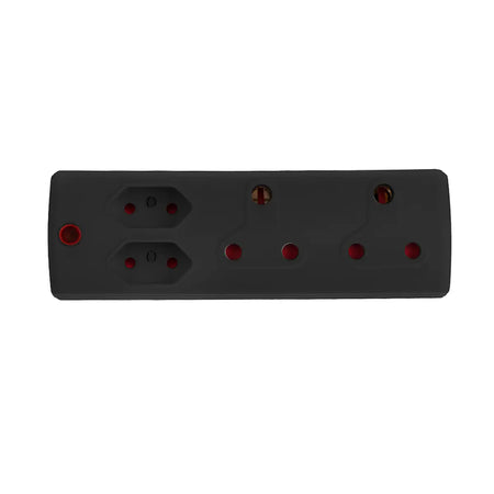 Black multi plug adapter
