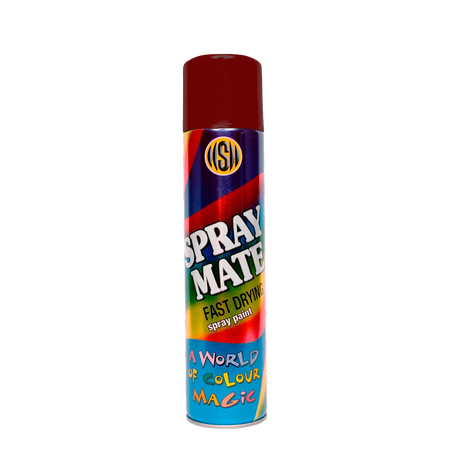 Maroon spray paint can