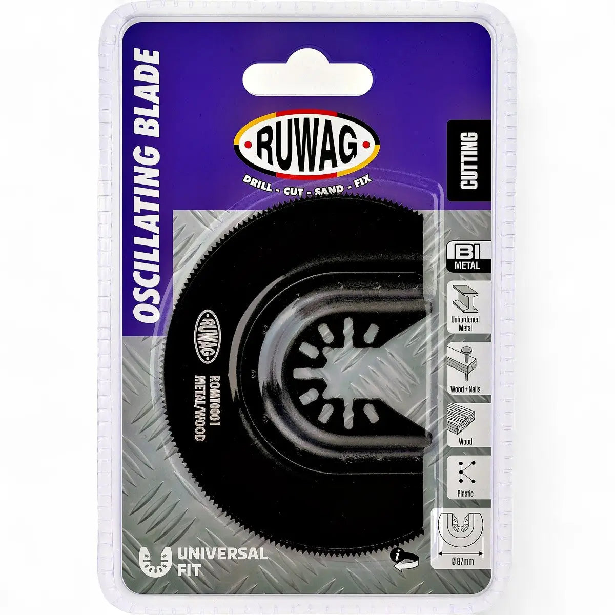 Oscillating Multi-Tool Radial Blade For Wood & Metal - 87mm