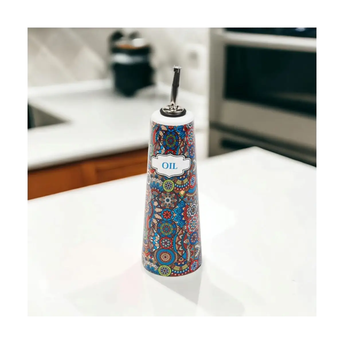Ceramic olive oil dispenser