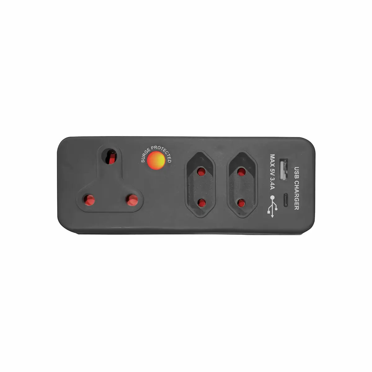 Single socket surge protector USB