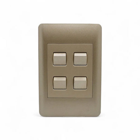 Lesco Apollo 100X50Mm 4Lever 1W Elegant Gold Light Switches