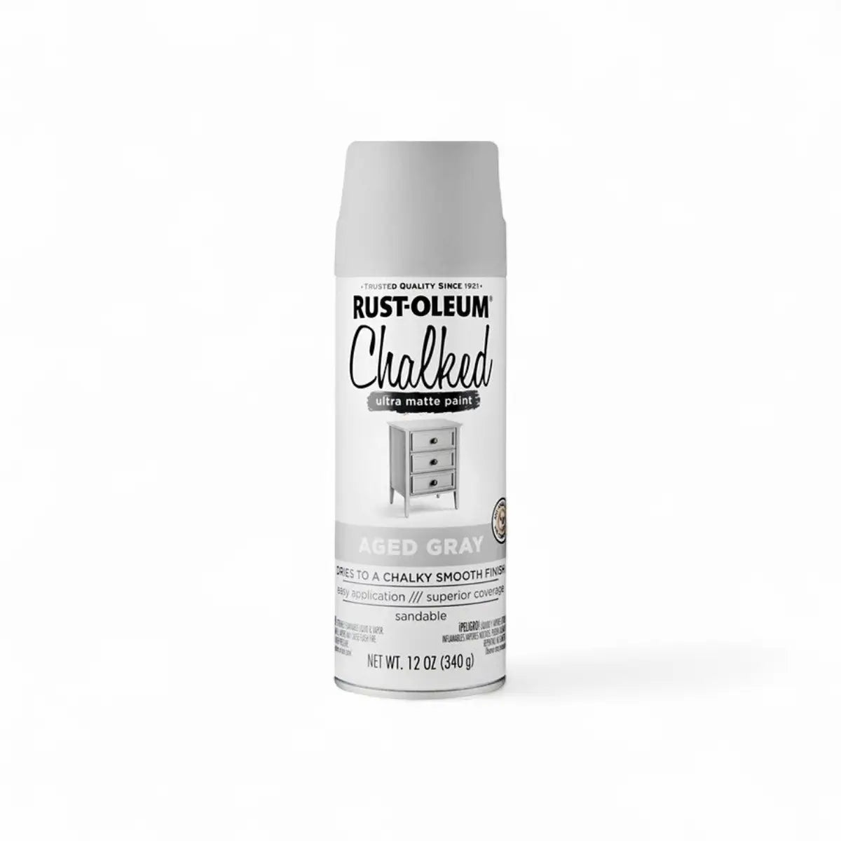 Chalked Ultra Matte Spray Paint - Aged Gray - 340G