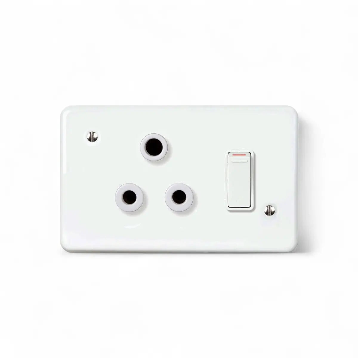 Lesco 100X50Mm Horizontal Sgl Socket Steel White Socket