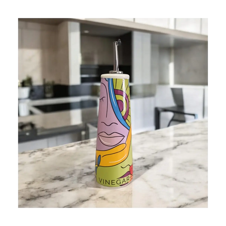 Ceramic vinegar dispenser bottle
