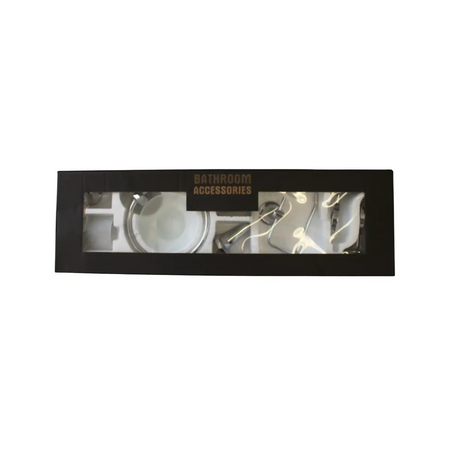 Six piece bathroom accessories set