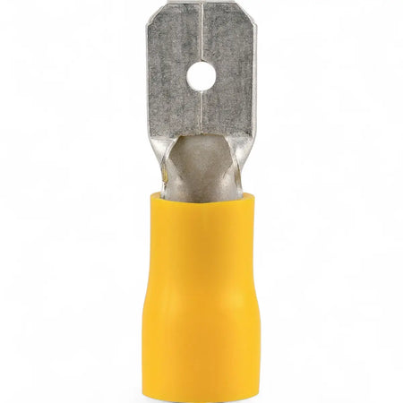Pre-Insulated Male Disconnect Terminal - Yellow 6.3mm (25-Pack)