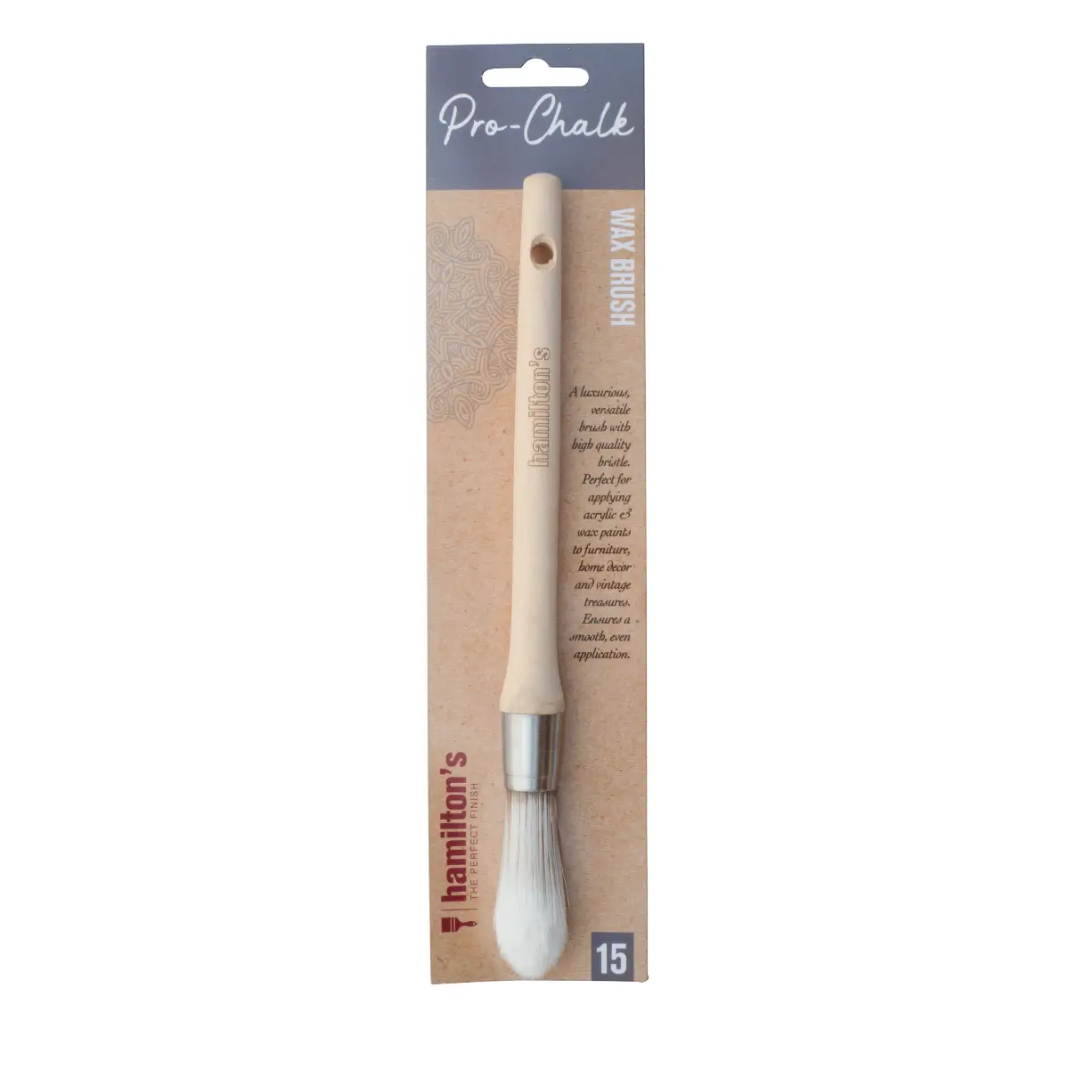 Chalk wax paint brush