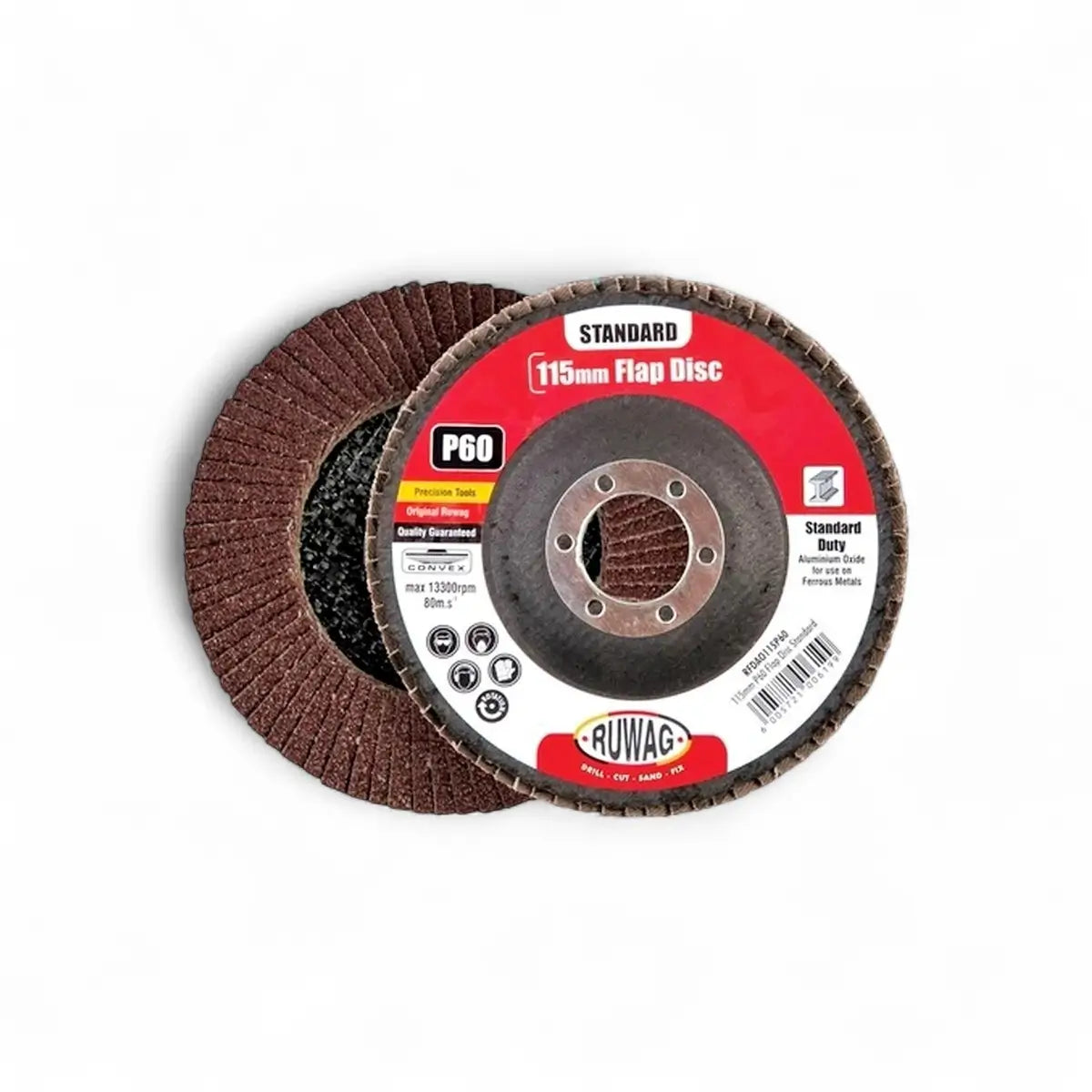 Standard Abrasive Flap Disc (P120 Grit) - 180mm (Each)