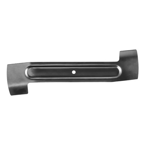 Gardena powermax lawn mower blade with a central mounting hole and curved raised channel